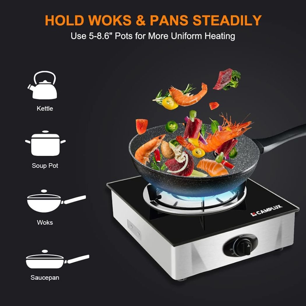 9,500 BTU Propane Single Burner Camp Stoves with Auto Ignition - Magnadyne