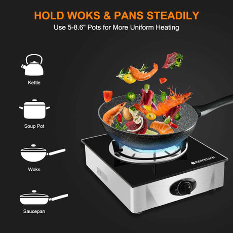 9,500 BTU Propane Single Burner Camp Stoves with Auto Ignition - Magnadyne