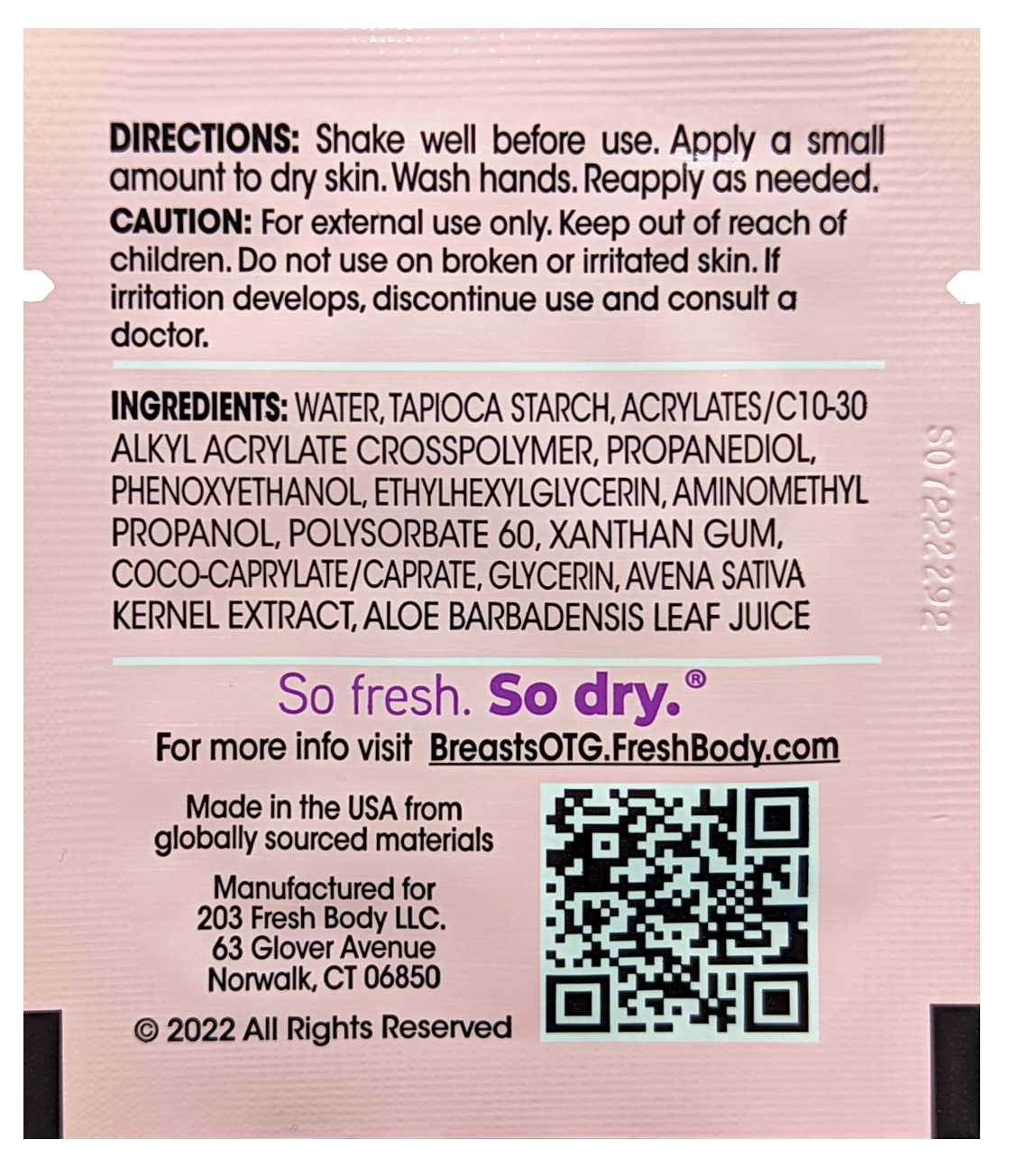 Fresh Breasts On-The-Go Lotion Packets (select quantity)