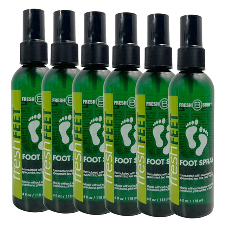 Fresh Feet Foot Spray with Eucalyptus, Spearmint & Tea Tree Oil - 4 oz Spray Bottle
