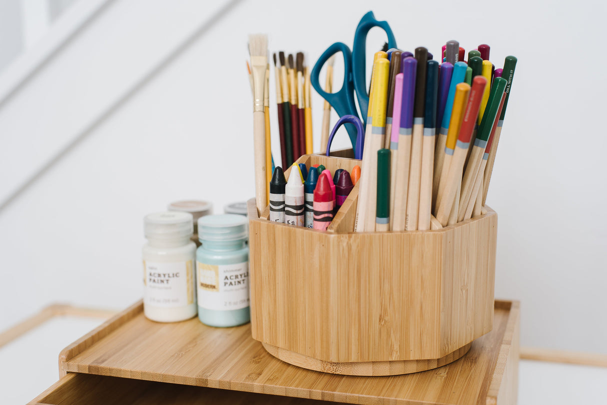 Bamboo Rotating Organizer