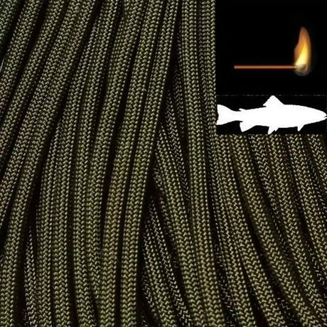 Enhanced "Fish & Fire" Emergency Survival Paracord - Easy to Handle "Quick Deploy" Speed Hank