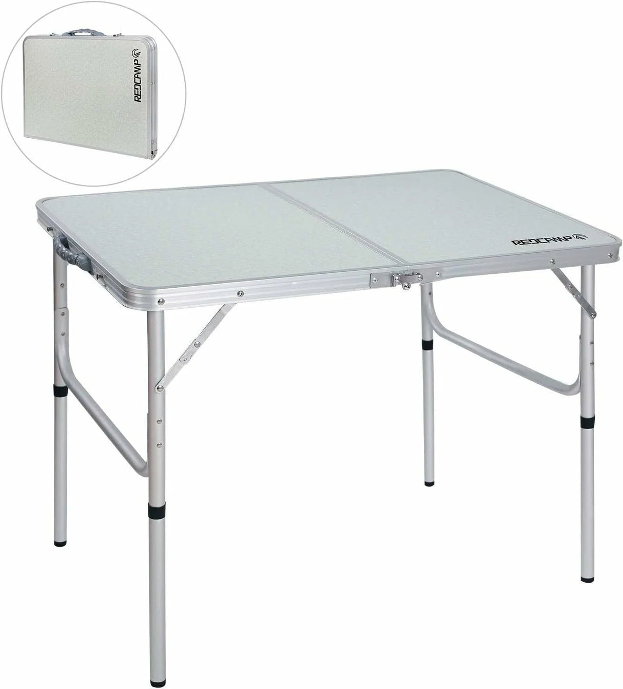 Aluminum Folding Camping Table with Adjustable Height Legs, 2/3/4ft - Magnadyne