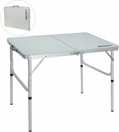 Aluminum Folding Camping Table with Adjustable Height Legs, 2/3/4ft - Magnadyne