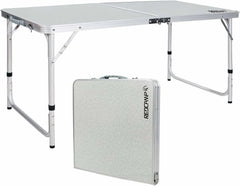 Aluminum Folding Camping Table with Adjustable Height Legs, 2/3/4ft - Magnadyne