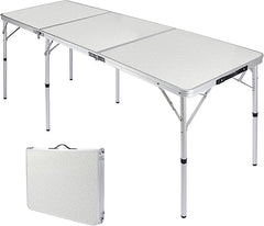 Aluminum Folding Camping Table with Adjustable Height Legs, 2/3/4ft - Magnadyne