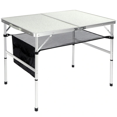 Aluminum Folding Camping Table with Adjustable Height Legs, 2/3/4ft - Magnadyne