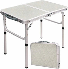 Aluminum Folding Camping Table with Adjustable Height Legs, 2/3/4ft - Magnadyne