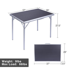 Aluminum Folding Camping Table with Collapsible Legs - Magnadyne