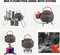 Aluminum Outdoor Camping Kettle with Carrying Bag, 0.8L/0.9L/1.4L/2L - Magnadyne