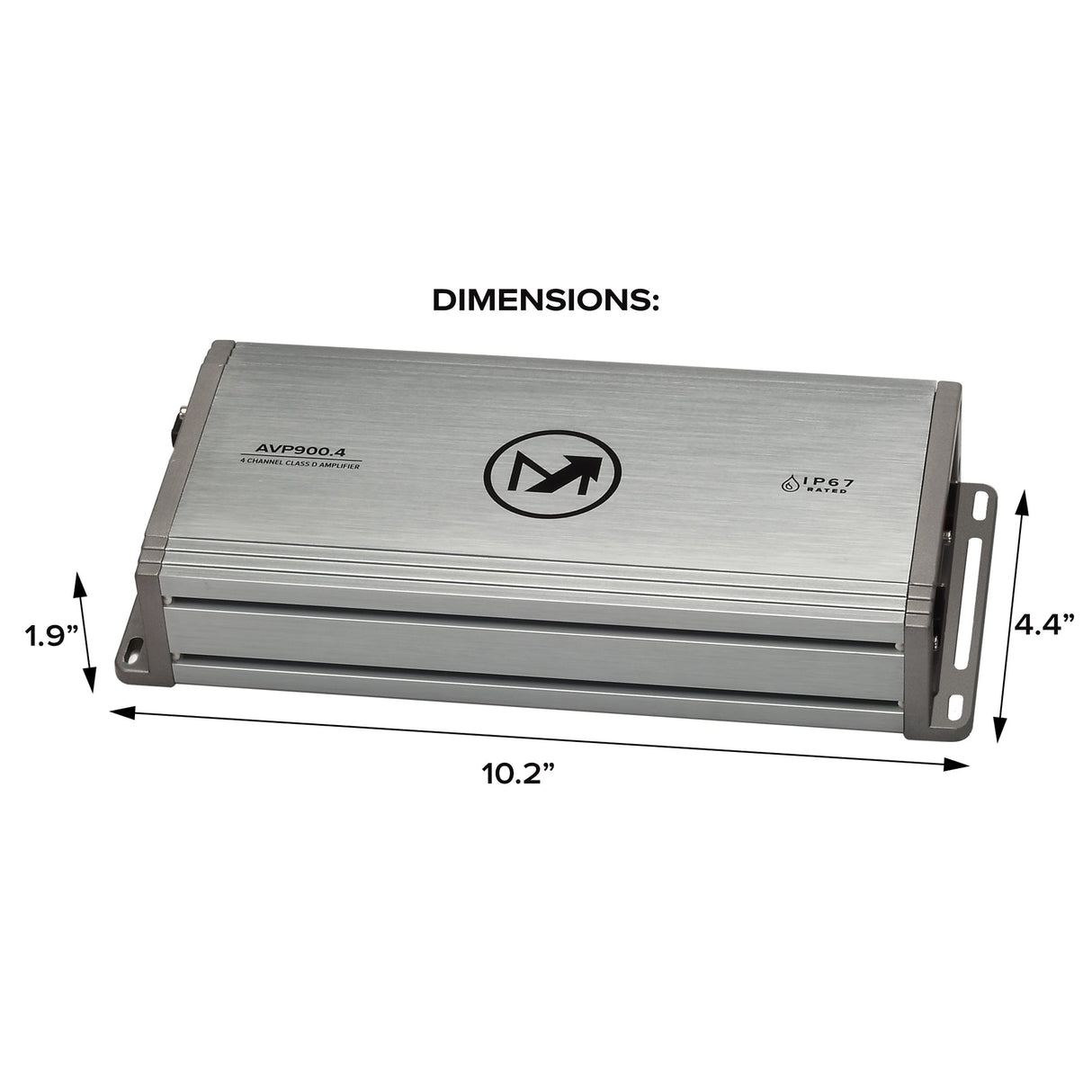 AquaVibe Pro 4 - Channel Class D 900 - Watt Marine Amplifier IP67 Rated - Magnadyne