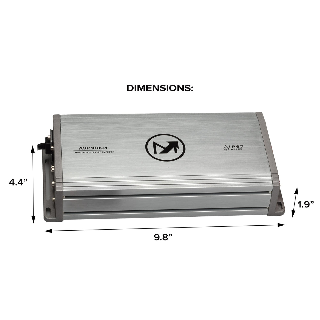 AquaVibe Pro Mono - Channel Class D 1000 - Watt Marine Amplifier IP67 Rated - Magnadyne