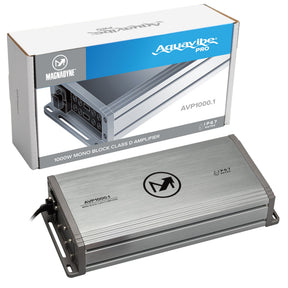 AquaVibe Pro Mono - Channel Class D 1000 - Watt Marine Amplifier IP67 Rated - Magnadyne