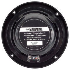 AquaVibe WR65B | Marine Water - Resistant 6 1/2" 2 - Way Speaker with Grill - Magnadyne