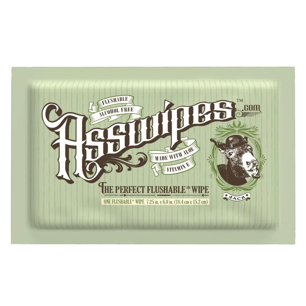 Asswipes Singles - Individually Wrapped Flushable Wipes (select quantity) - Magnadyne