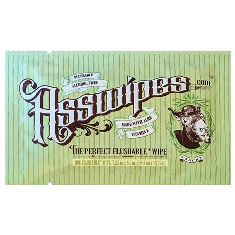 Asswipes Singles - Individually Wrapped Flushable Wipes (select quantity) - Magnadyne