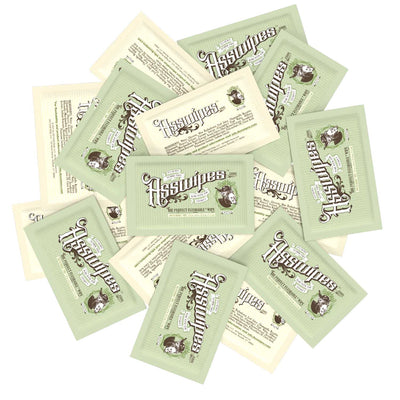 Asswipes Singles - Individually Wrapped Flushable Wipes (select quantity) - Magnadyne