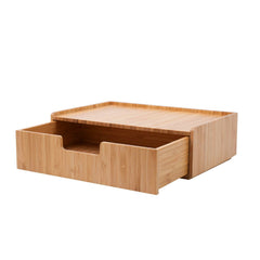 Bamboo Circular Rotating Organizer & Drawer Combo - Magnadyne