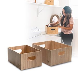 Bamboo Large Storage Box 14 x 11 x 6.5 - Magnadyne