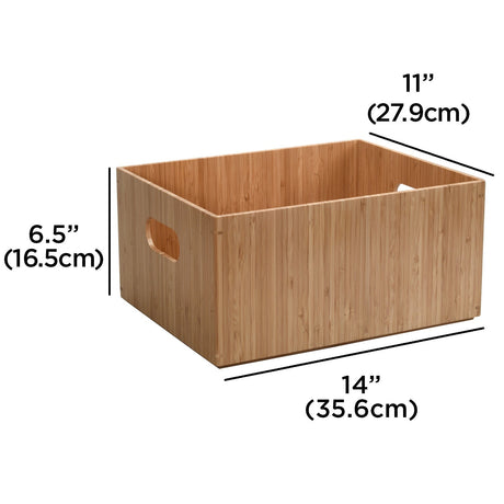 Bamboo Large Storage Box 14 x 11 x 6.5 - Magnadyne