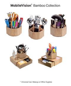 Bamboo Rotating Organizer with Drawer Combo - Magnadyne