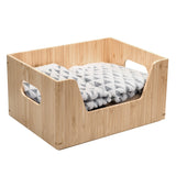 Bamboo Small Open Front Storage Box, 12 x 9 x 6 - Magnadyne