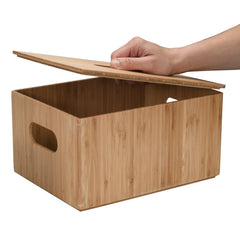 Bamboo Small Storage Box with Lid Included - Magnadyne