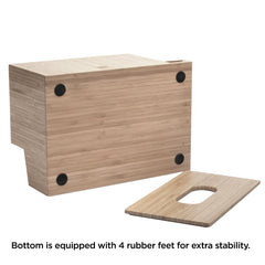 Bamboo Tissue Box Holder & Tablet Stand - Magnadyne