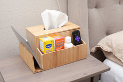 Bamboo Tissue Box Holder & Tablet Stand - Magnadyne