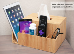 Bamboo Tissue Box Holder & Tablet Stand - Magnadyne