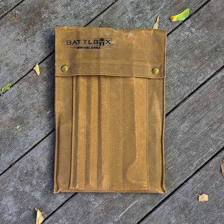 BattlBox Bushcraft Swivel Grill Set w/ Waxed Canvas Carrying Case - Magnadyne