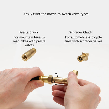 BikePro™ Presta Tire Pressure Gauge - 60 PSI | Presta & Schrader (Mountain Bikes) - Magnadyne