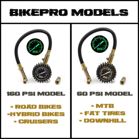 BikePro™ Presta Tire Pressure Gauge - 60 PSI | Presta & Schrader (Mountain Bikes) - Magnadyne
