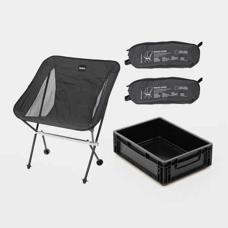 BOXIO CHAIR Set of 2 I ultralight camping chair with box - Magnadyne