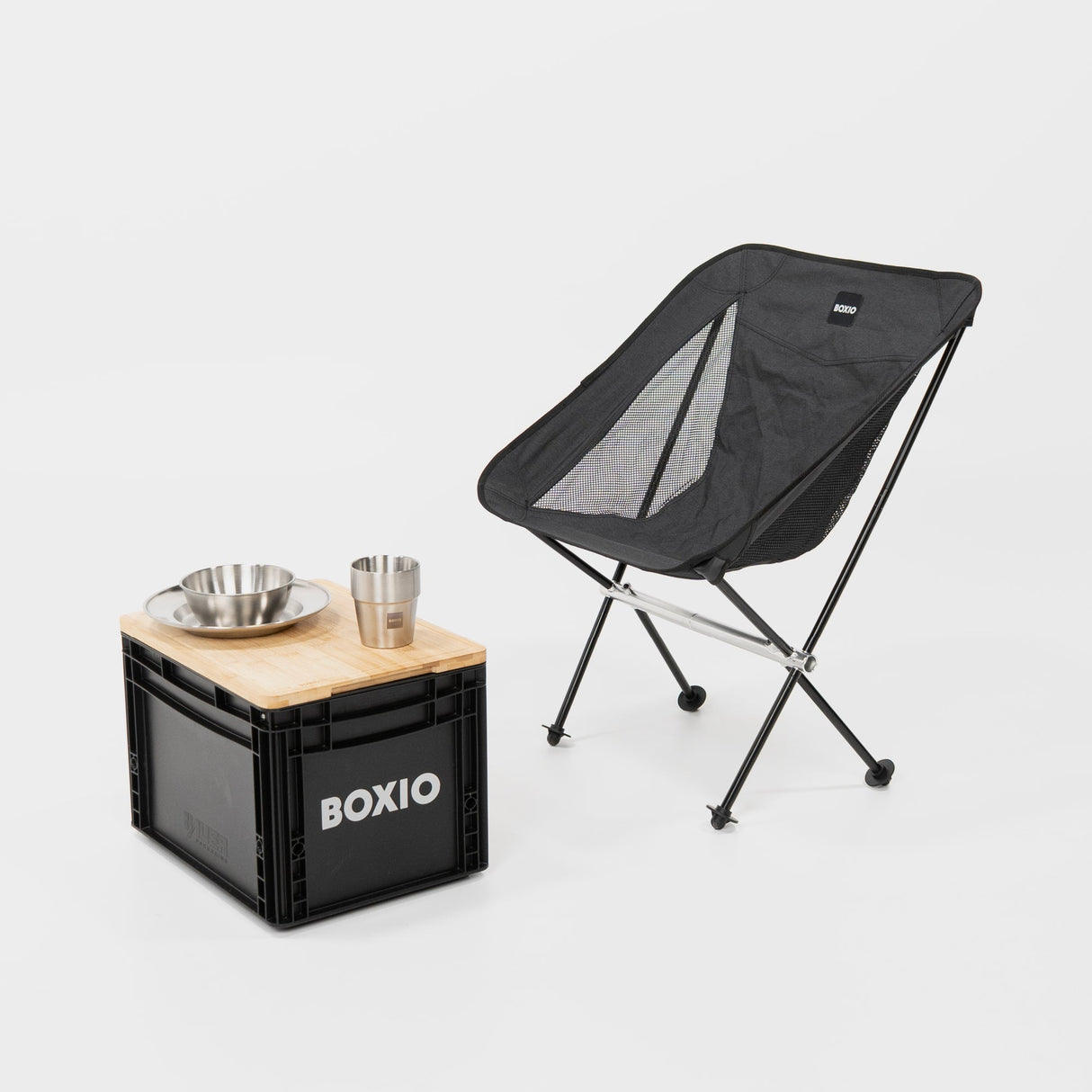 BOXIO CHAIR Set of 2 I ultralight camping chair with box - Magnadyne