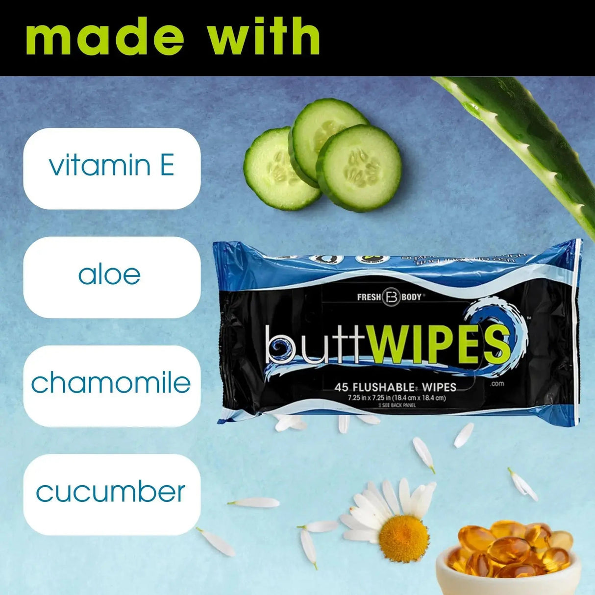 Buttwipes 45ct Flow Pack (select quantity) - Magnadyne