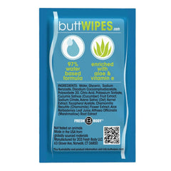 Buttwipes Singles - Individually Wrapped Flushable Wipes (select quantity) - Magnadyne