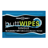 Buttwipes Singles - Individually Wrapped Flushable Wipes (select quantity) - Magnadyne