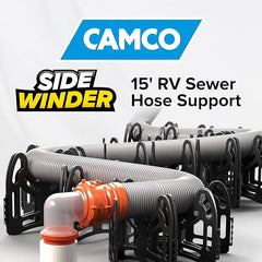 Camco Sidewinder 15 - Ft Camper / RV Sewer Hose Support - Flexible Telescoping Design - Magnadyne