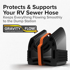 Camco Sidewinder 15 - Ft Camper / RV Sewer Hose Support - Flexible Telescoping Design - Magnadyne