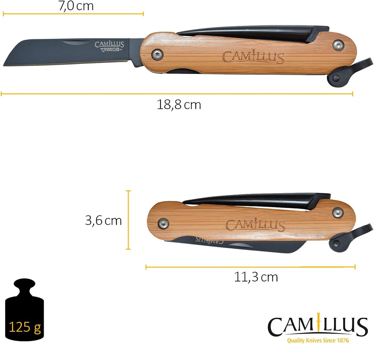 Camillus 7.5" Marlin Spike Folding Pocket Knife - Magnadyne