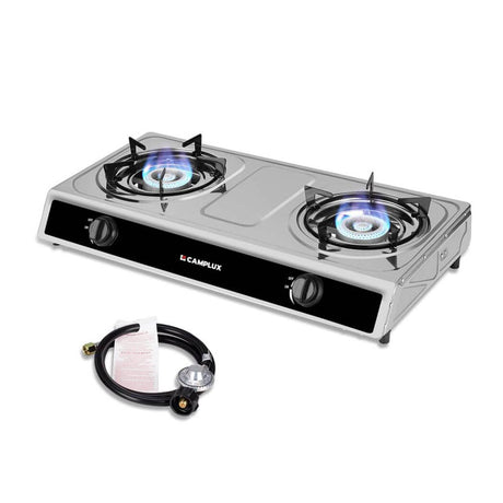 Camplux 2 Burners 19,600 BTU Outdoor Gas Stove with Auto Ignition - Magnadyne