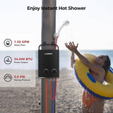 Camplux 5L 1.32 GPM Outdoor Portable Propane Tankless Water Heater - Magnadyne