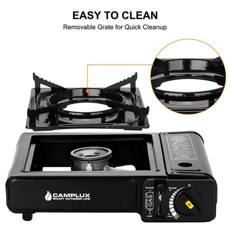 Camplux Dual Fuel Propane & Butane Stove with Carrying Case, Portable Camping Stoves with CSA Certification - Magnadyne