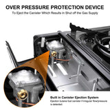 Camplux Dual Fuel Propane & Butane Stove with Carrying Case, Portable Camping Stoves with CSA Certification - Magnadyne