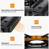 Camplux Dual Fuel Propane & Butane Stove with Carrying Case, Portable Camping Stoves with CSA Certification - Magnadyne