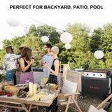 Camplux Outdoor Gas Griddle Grill Combo 3 Burner, Camping and Tailgating 33,000 BTU w/ 20 LB LP Connector - Magnadyne