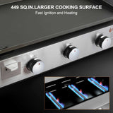 Camplux Outdoor Gas Griddle Grill Combo 3 Burner, Camping and Tailgating 33,000 BTU w/ 20 LB LP Connector - Magnadyne