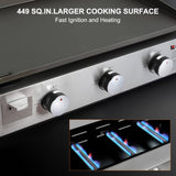 Camplux Outdoor Gas Griddle Grill Combo 3 Burner, Camping and Tailgating 33,000 BTU w/ 20 LB LP Connector - Magnadyne