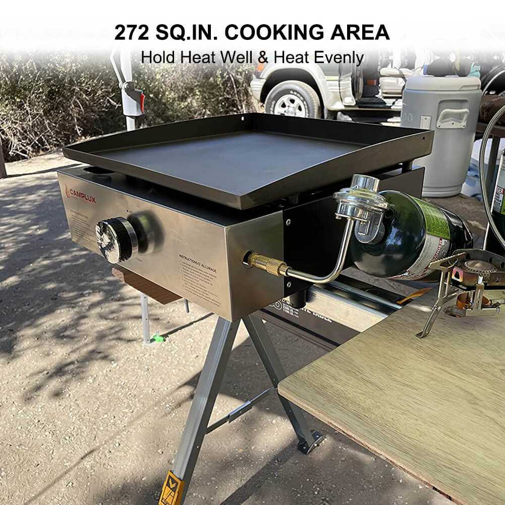 Camplux Outdoor Portable Griddles for RV, Camping and Tailgating - 17 Inch 13,000 BTU - Magnadyne